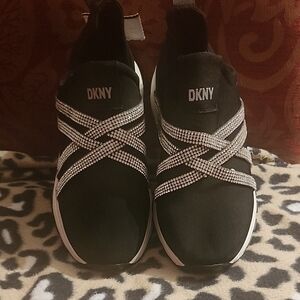 DKNY Black Sneakers with Sparkling Straps